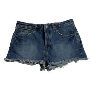 Free People Womens Denim Jean Shorts Size 29 Rock Denim Uptown Short Harbor